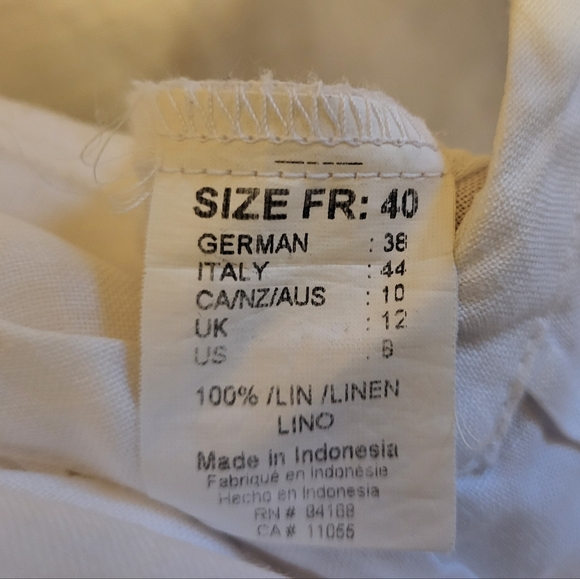 Animale. Linen sleeveless shift dress. White. S/M - Picture 6 of 7